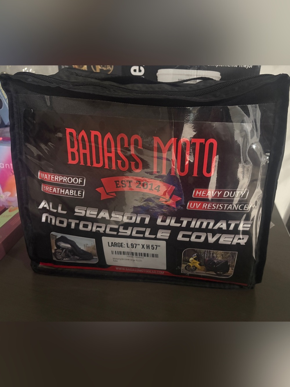 Badass Moto All-Season Motorcycle Cover 97”x57”
